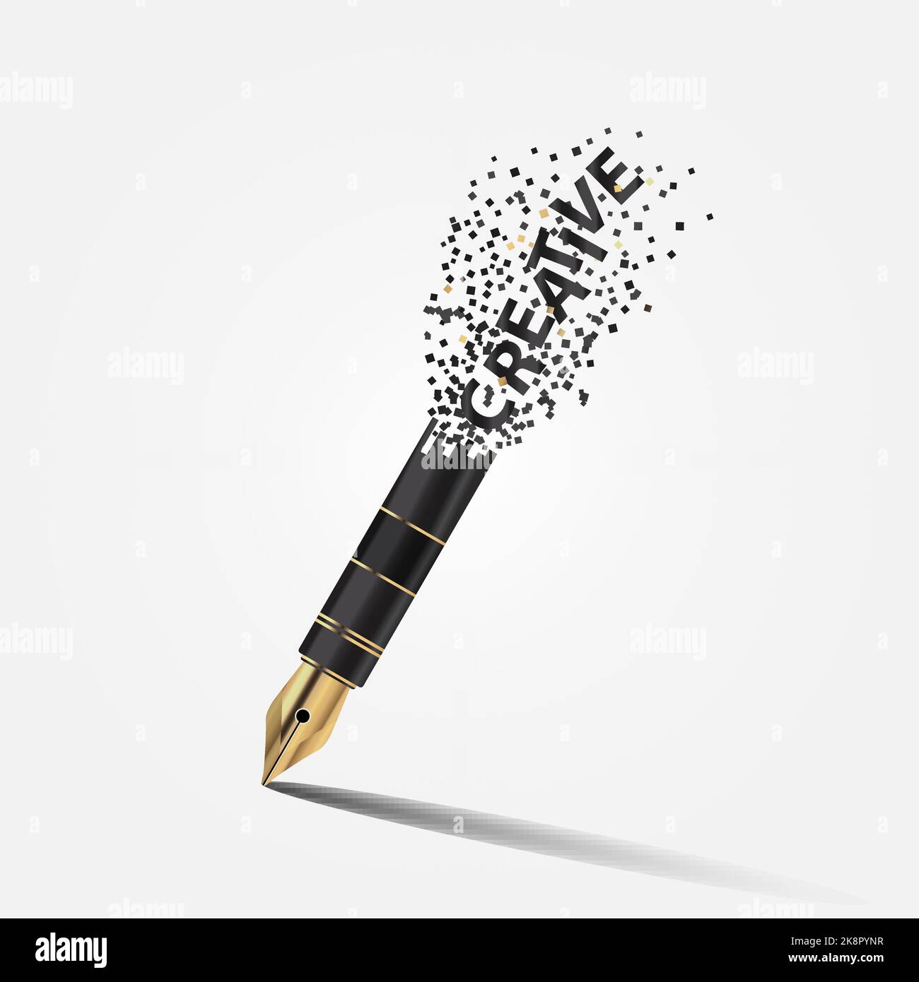 Modern art design of the pen. Creative concept. Vector illustration