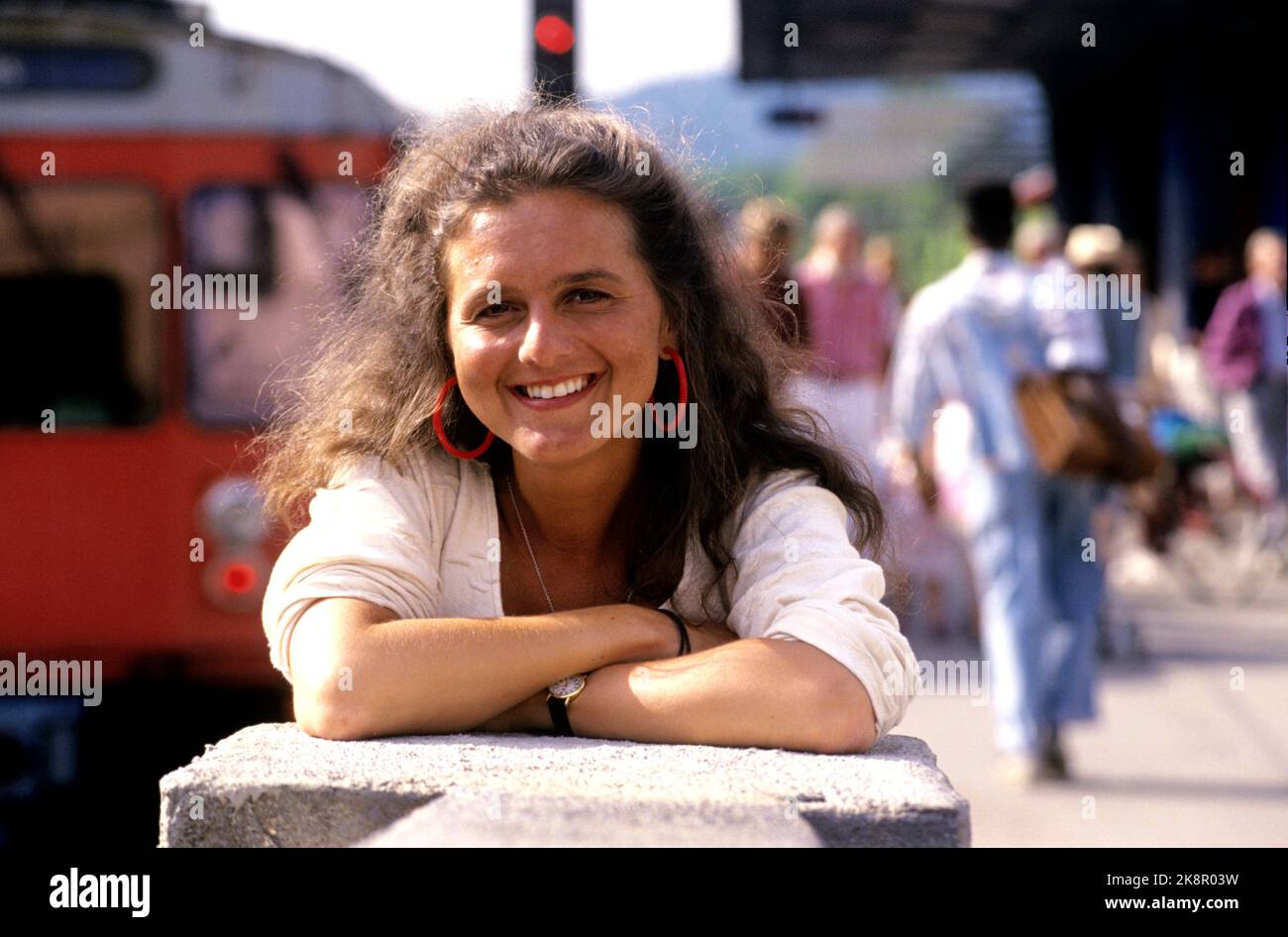 Oslo 19920603. reporter in NRK Sidsel Wold. Photo: Tor Richardsen / Scanfoto / NTB Stock Photo
