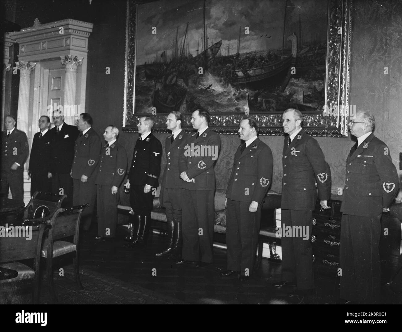 Aage kihle ntb nazism uniform war governments political meetings hires