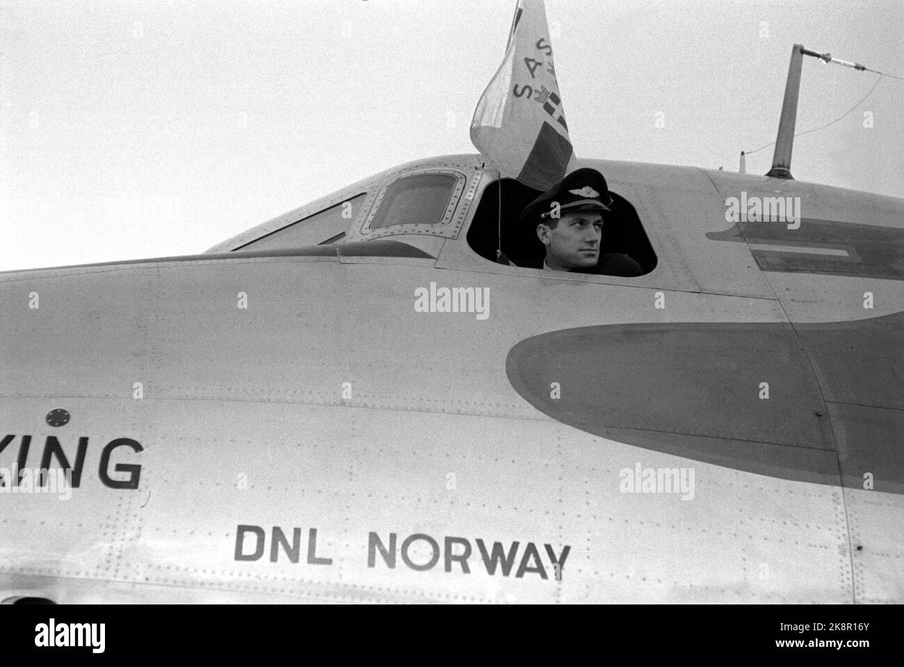 Copenhagen, Denmark, 1948 SAS FLYRUTE COPENHAGEN / NEW YORK. Here