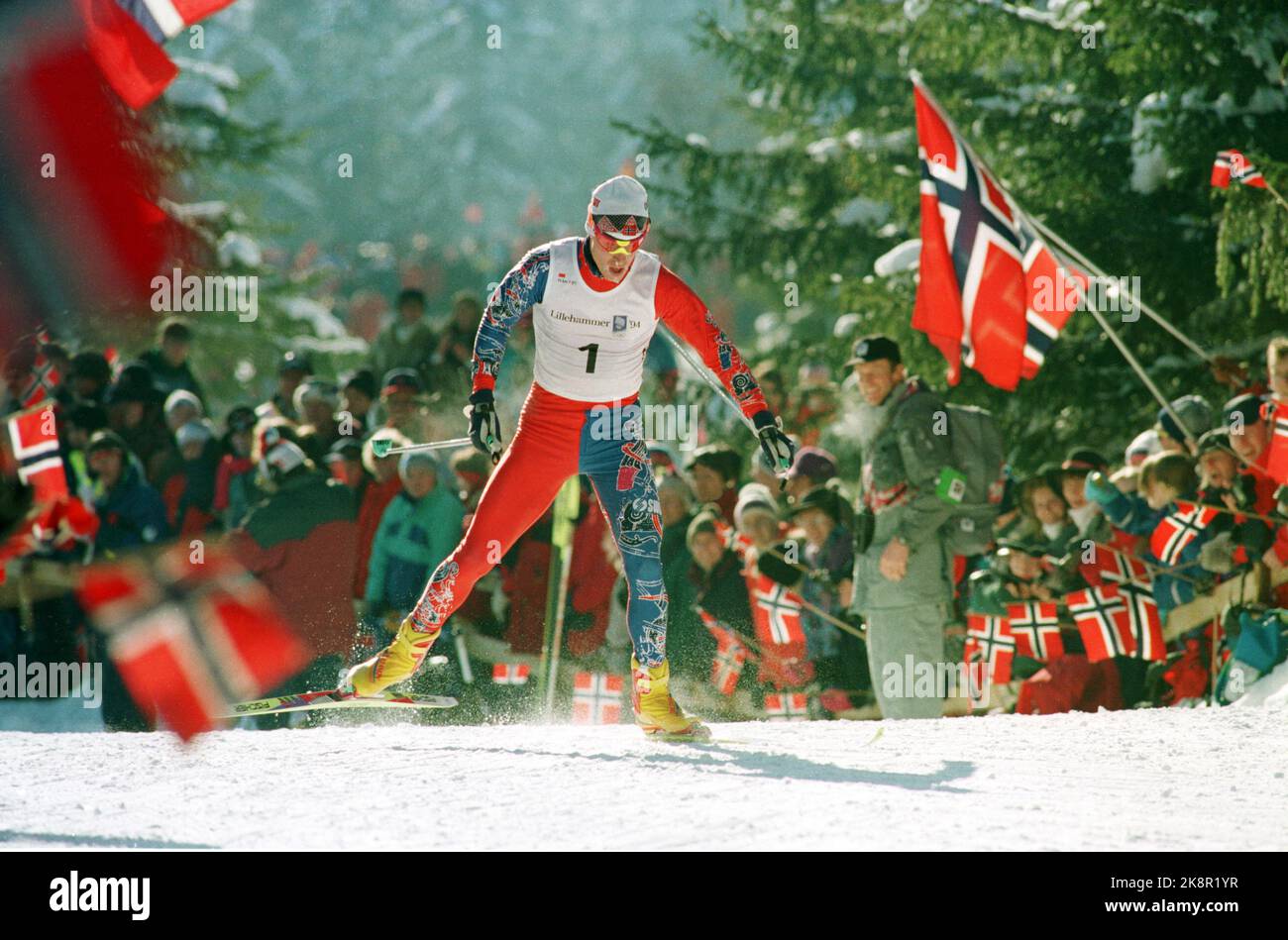 Lillehammer 19940219 Olympics. Cross country skiing 15 km Hunting
