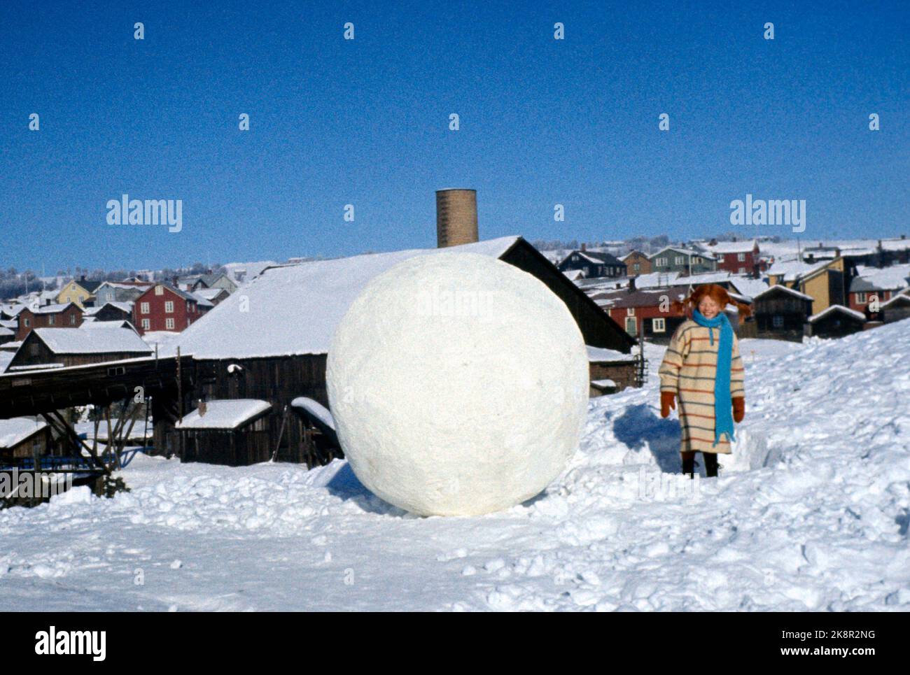 Røros March 1968 Recording the movie about Pippi Longstocking from the ...