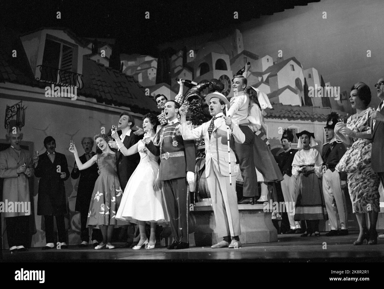 Oslo 19570114 Actors Frank Robert and Ingerid Vardund (the two