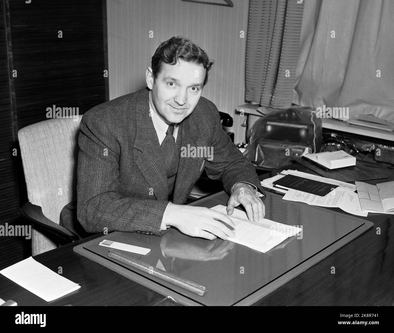 Engineer olav selvaag in his office photo hi-res stock photography and ...
