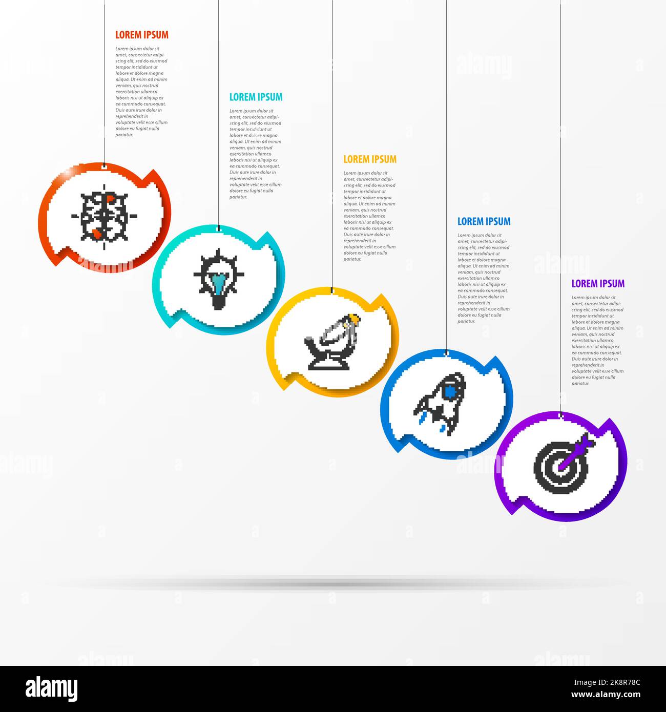 Infographic design template. Business concept with 5 steps. Can be used ...