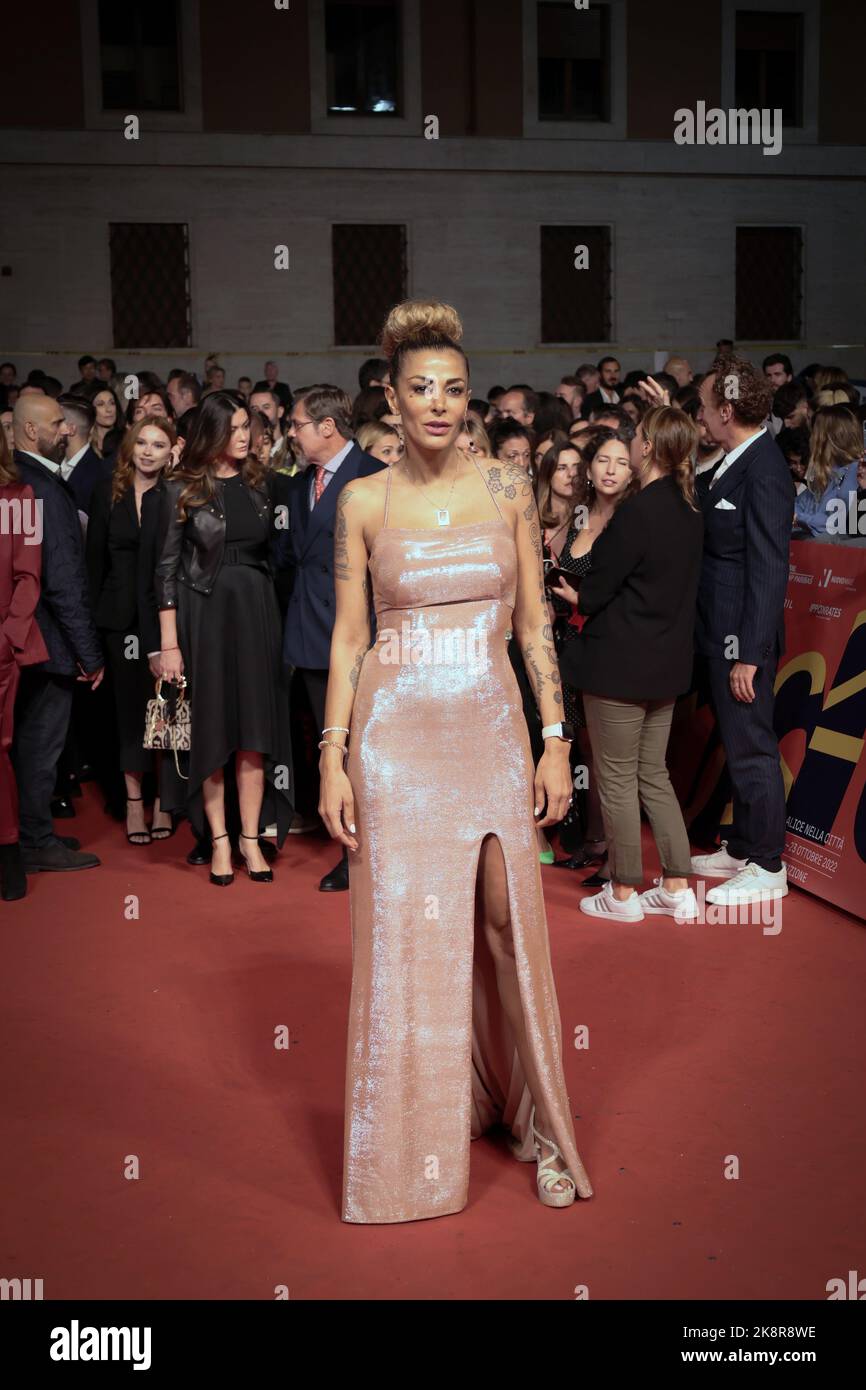 Rome, Italy. 23rd Oct, 2022. ROME, ITALY - OCTOBER 23: Nora Amile attends the red carpet for 'Lamborghini - The Man Behind the Legend' at Alice Nella Città during the 17th Rome Film Festival. (Photo by Gennaro Leonardi/Pacific Press/Sipa USA) Credit: Sipa USA/Alamy Live News Stock Photo