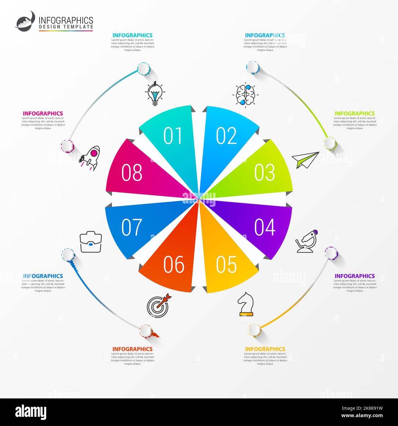 Infographic design template. Business concept with 8 steps. Can be used ...