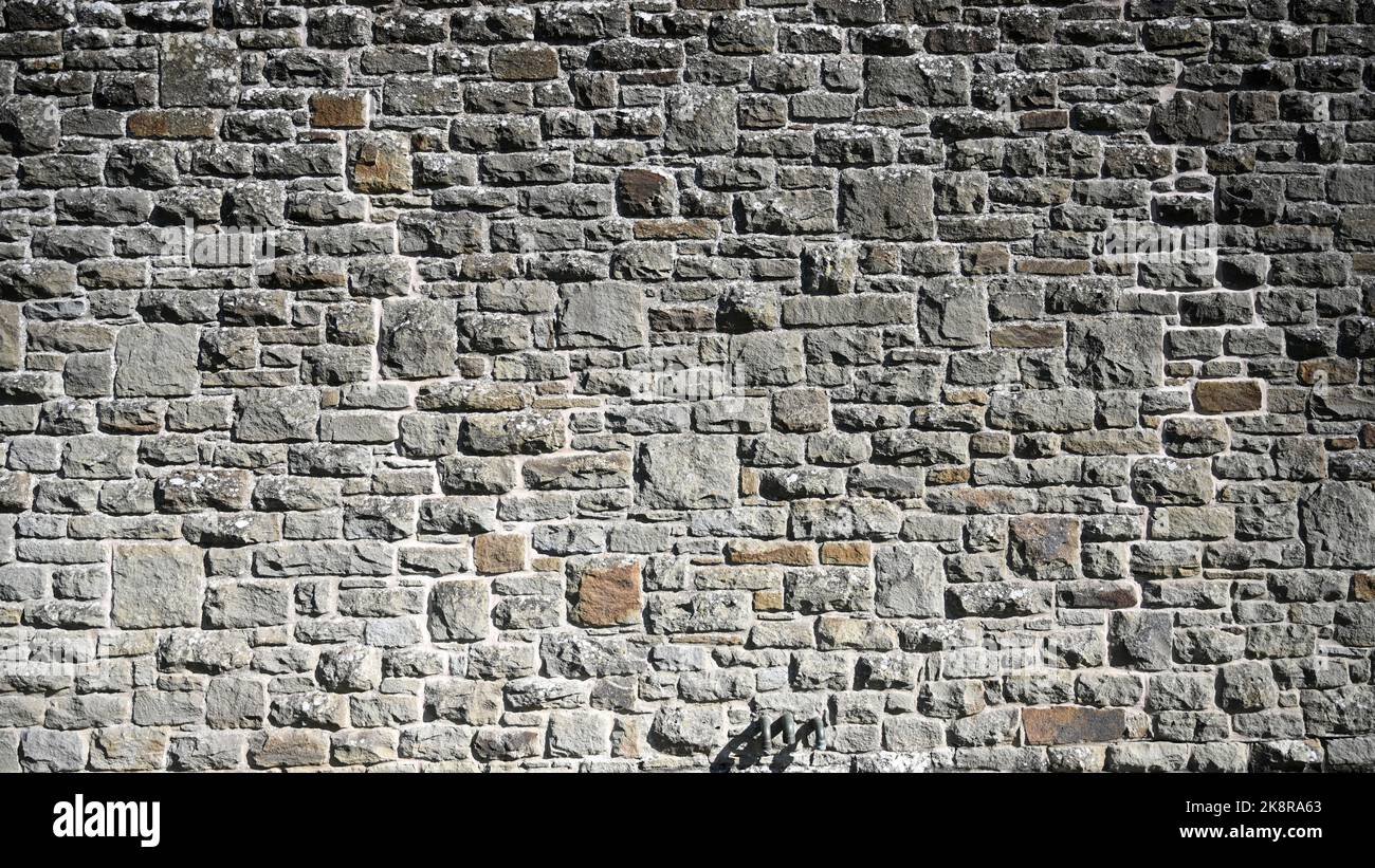 Vintage Old Brick Stone Wall, Background Texture Stock Photo