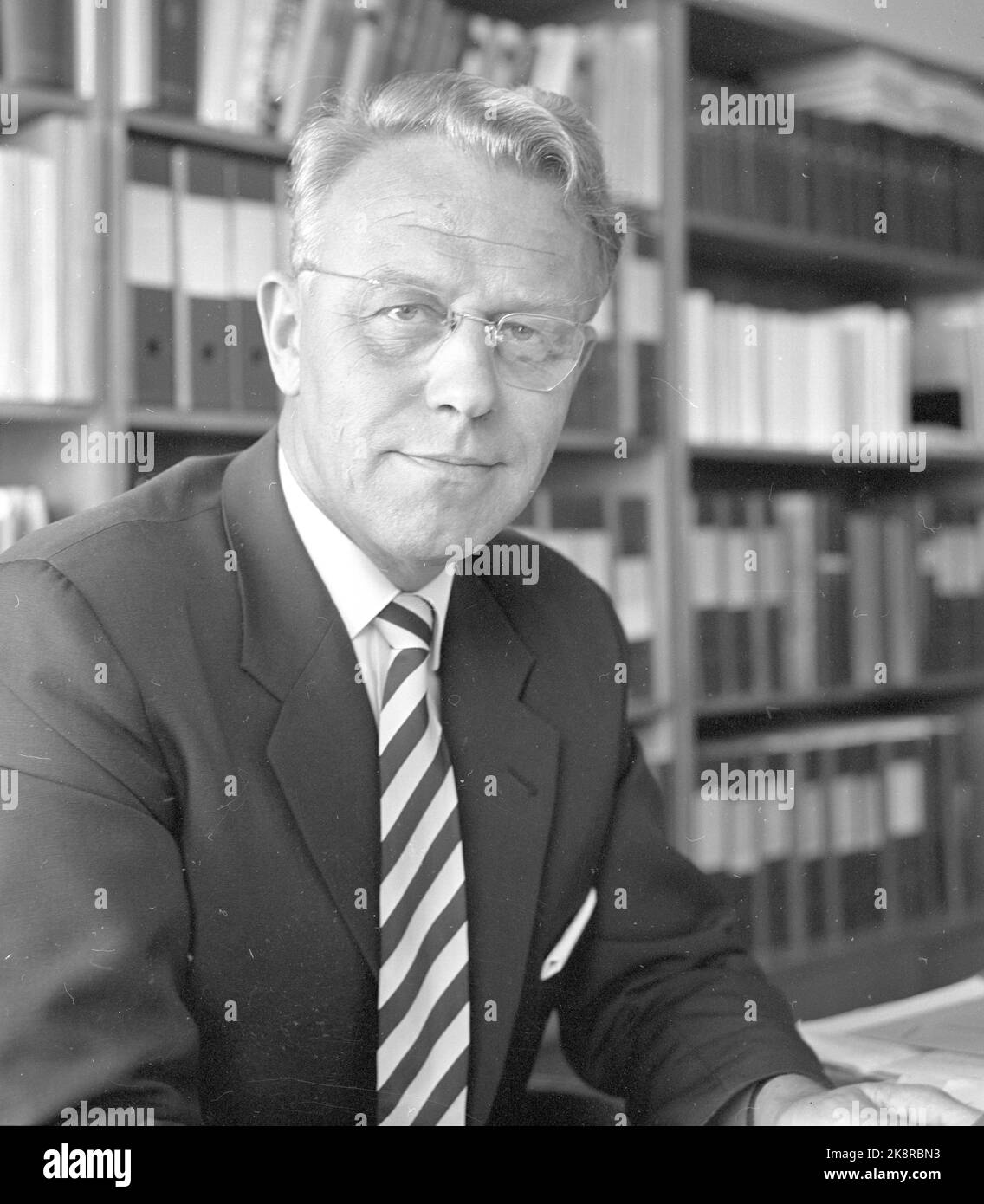 Oslo 19640618. Edgar Andreassen, Ombudsman for the Armed Forces 1964 ...