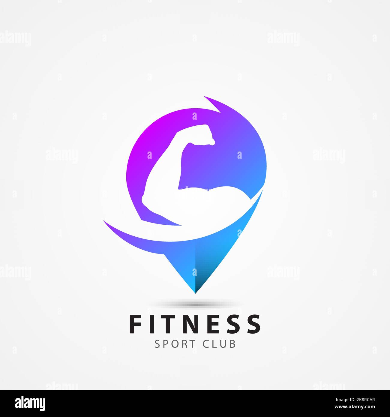 Gym symbol. Fitness sport club. Modern design. Vector illustration ...