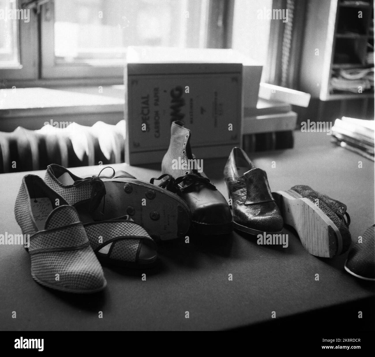 Shoes materials Black and White Stock Photos & Images - Alamy