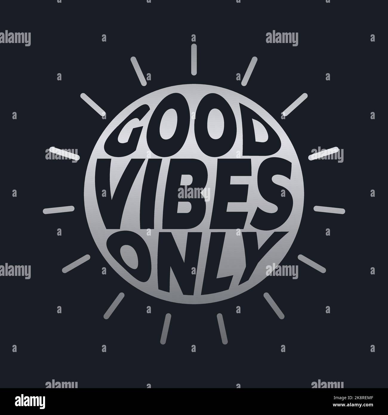 GOOD VIBES ONLY, lettering typography design artwork. Editable ...