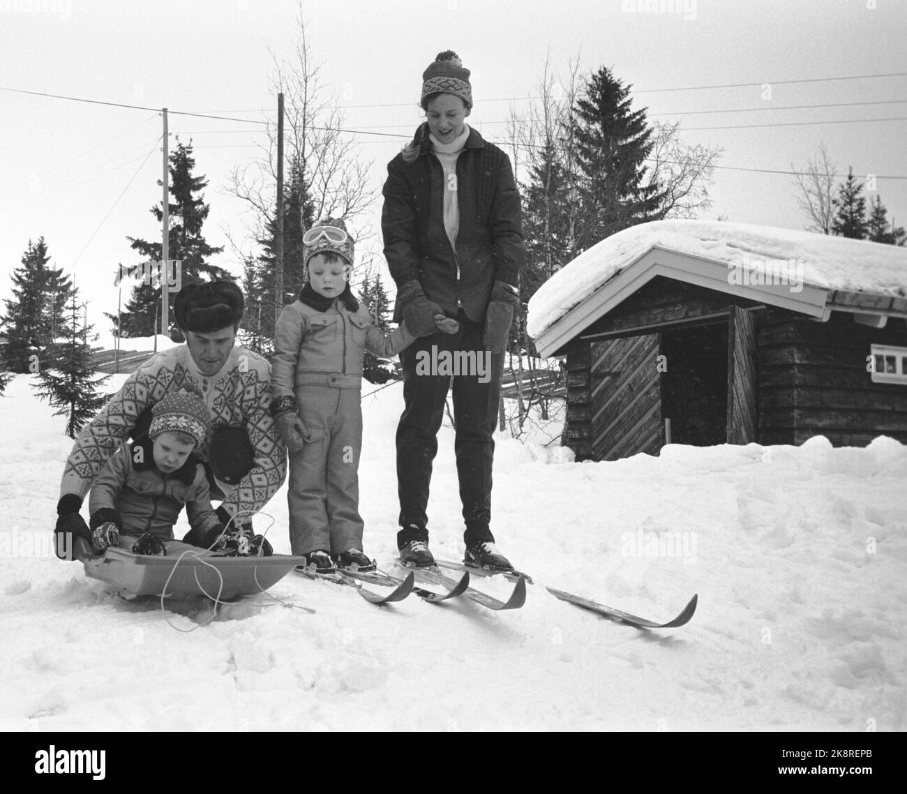 Prince henrik and their two children hires stock photography and