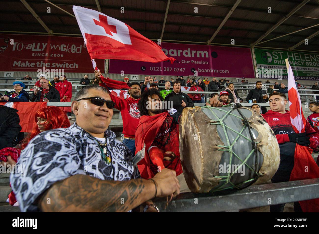 Tonga Fans arrive and atmosphere with them ahead of the Rugby League