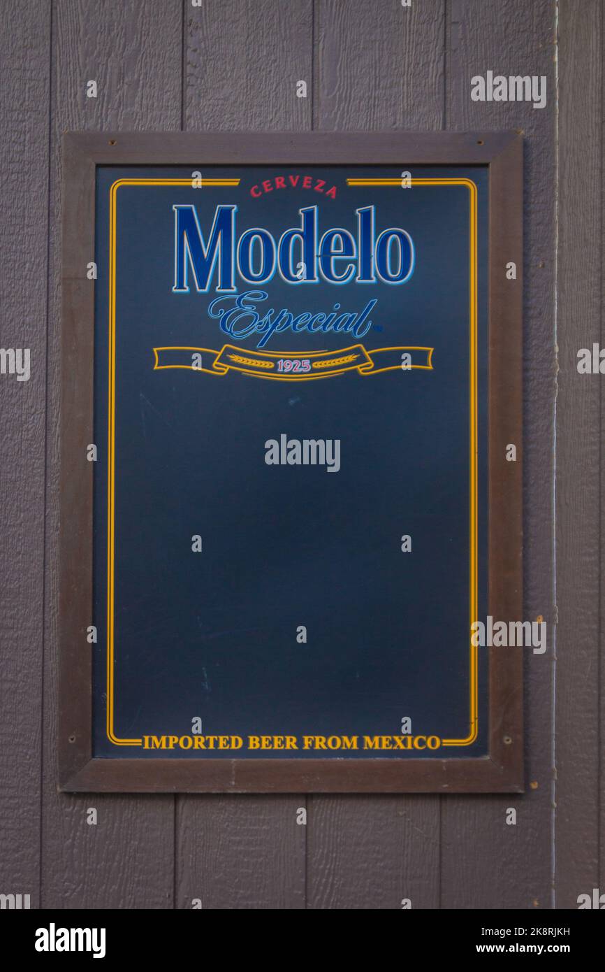 The Modelo Mexican Brewery Sign display Stock Photo