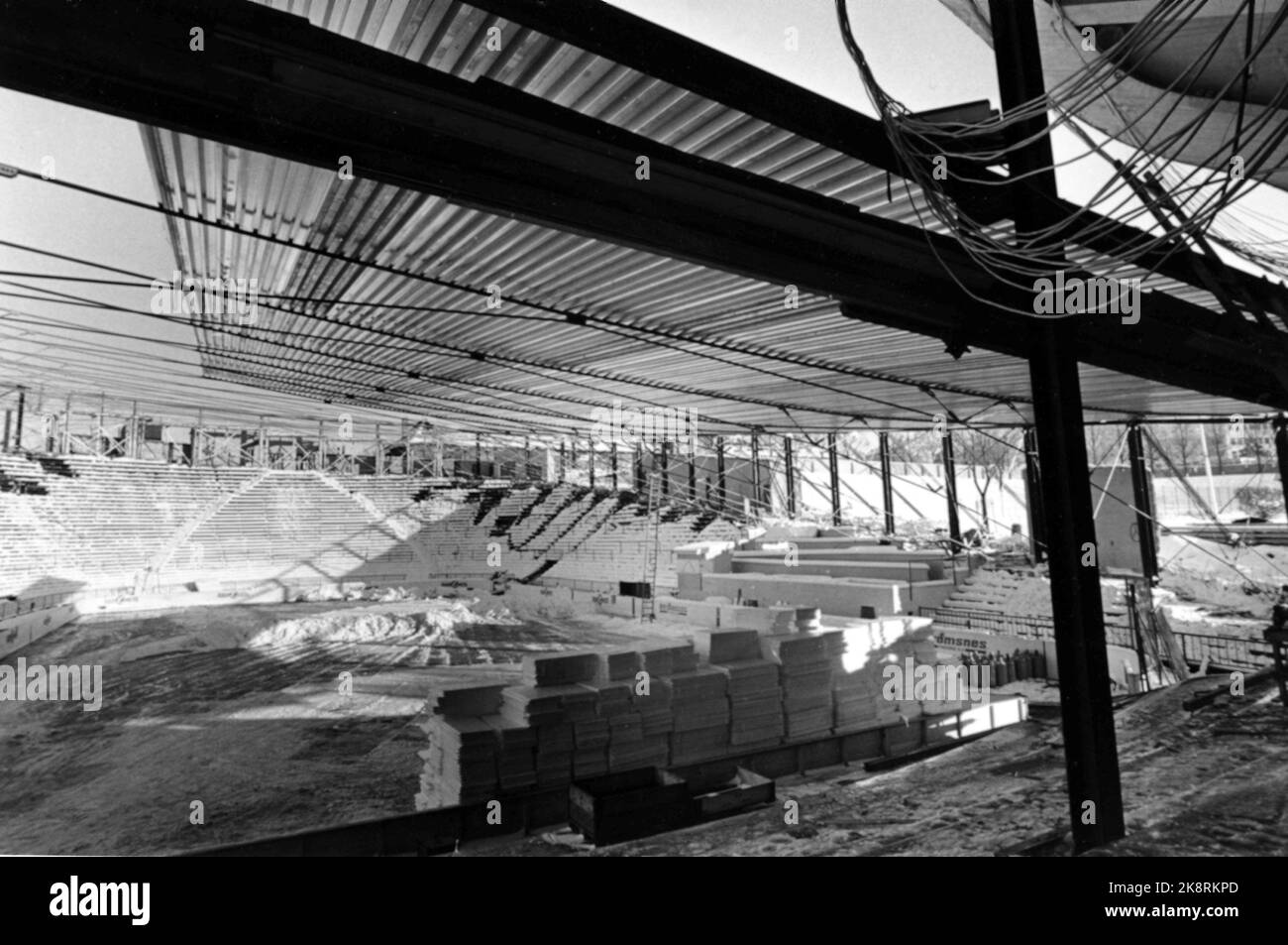 Oslo 19711011 A roof is built over Jordal Amfi The course was ready Oslo 19711011 A roof is built over Jordal Amfi The course was ready