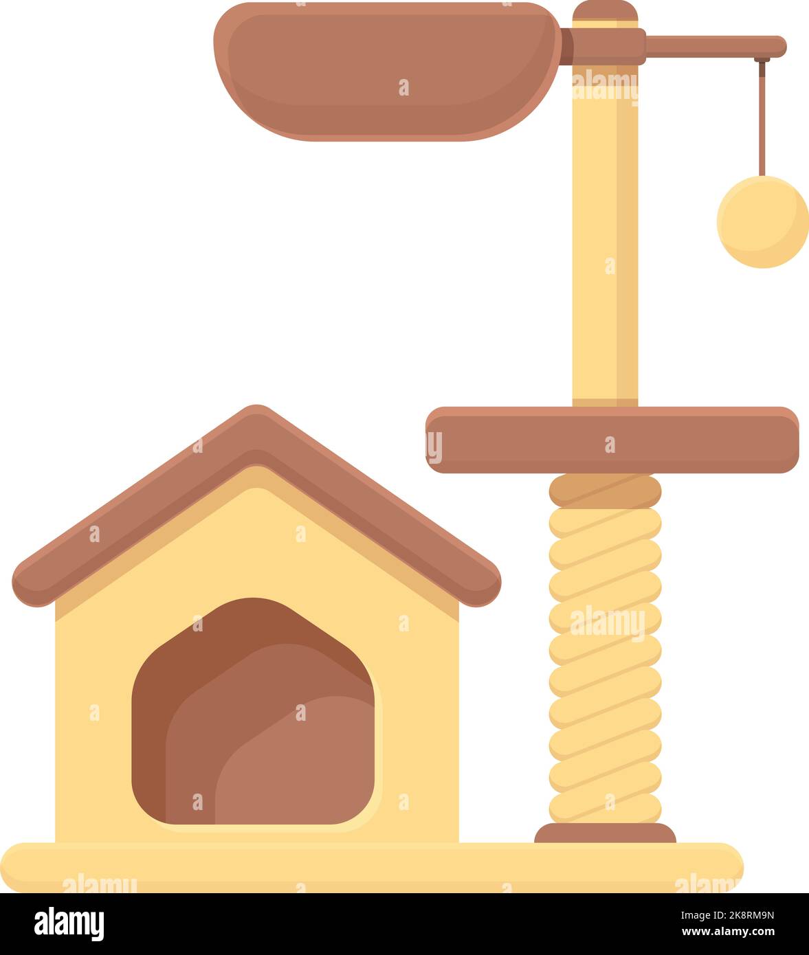 Play cat tower icon cartoon vector. House pet. Shop toy Stock Vector