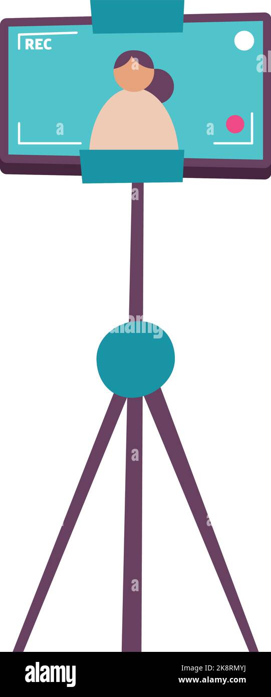 smartphone filming on tripod icon Stock Vector Image & Art - Alamy