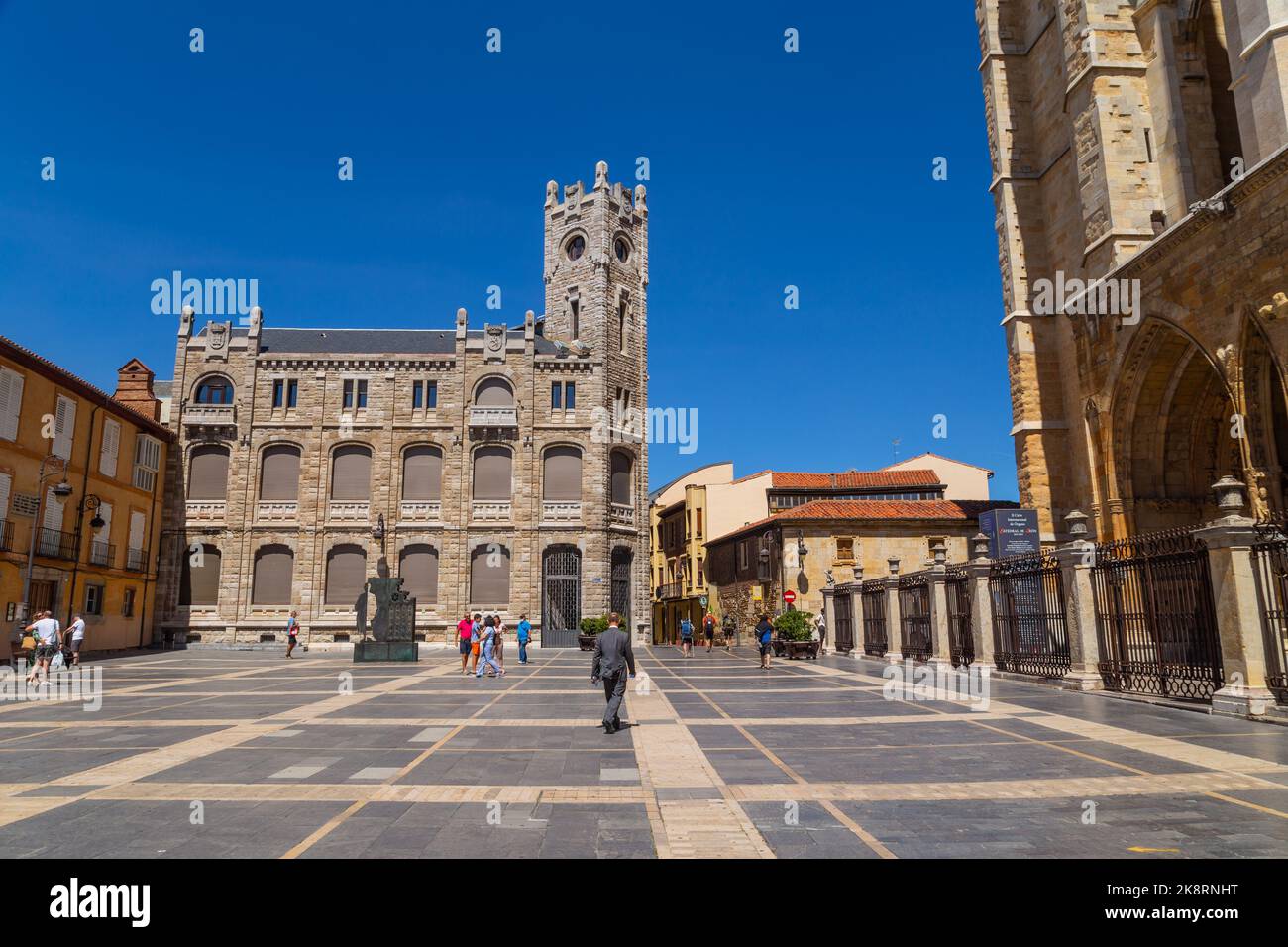 Leon, Spain, August 20, 2022. View of the city of Leon in Spain Stock Photo