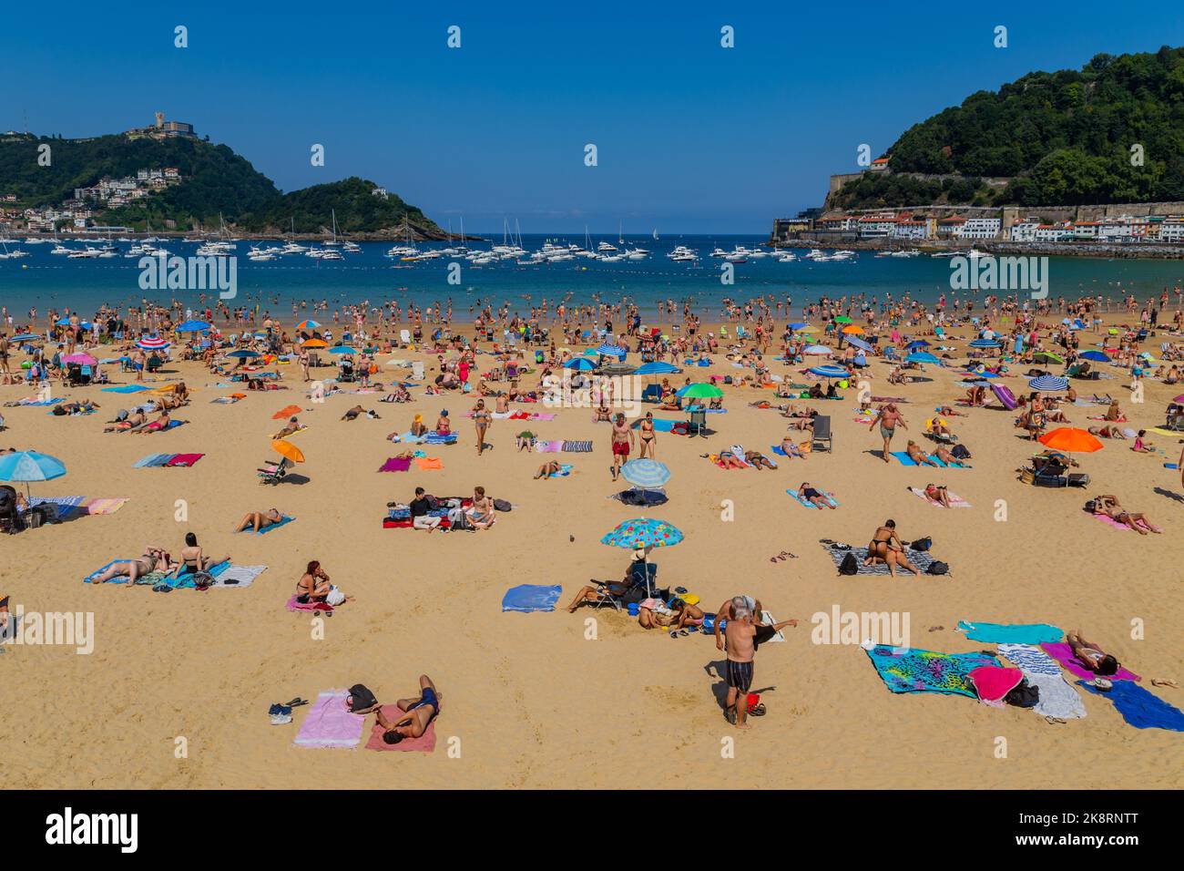 San Sebastian, Basque Country, Spain August, 20, 2022 Landscape of La