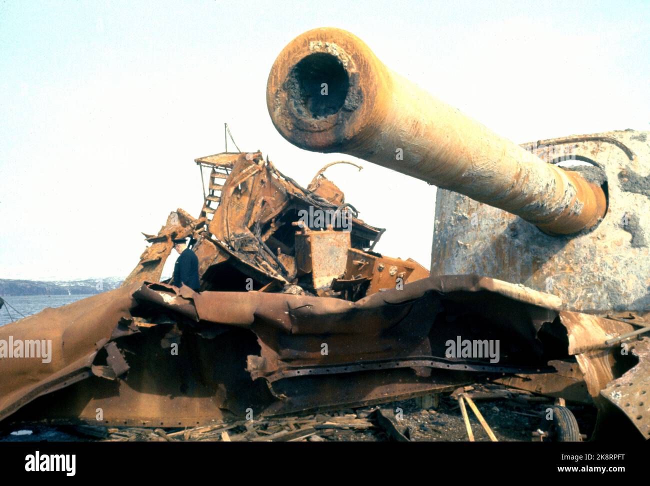 Narvik 1964 Scrap iron from the armor ship Eidsvold, which was lowered