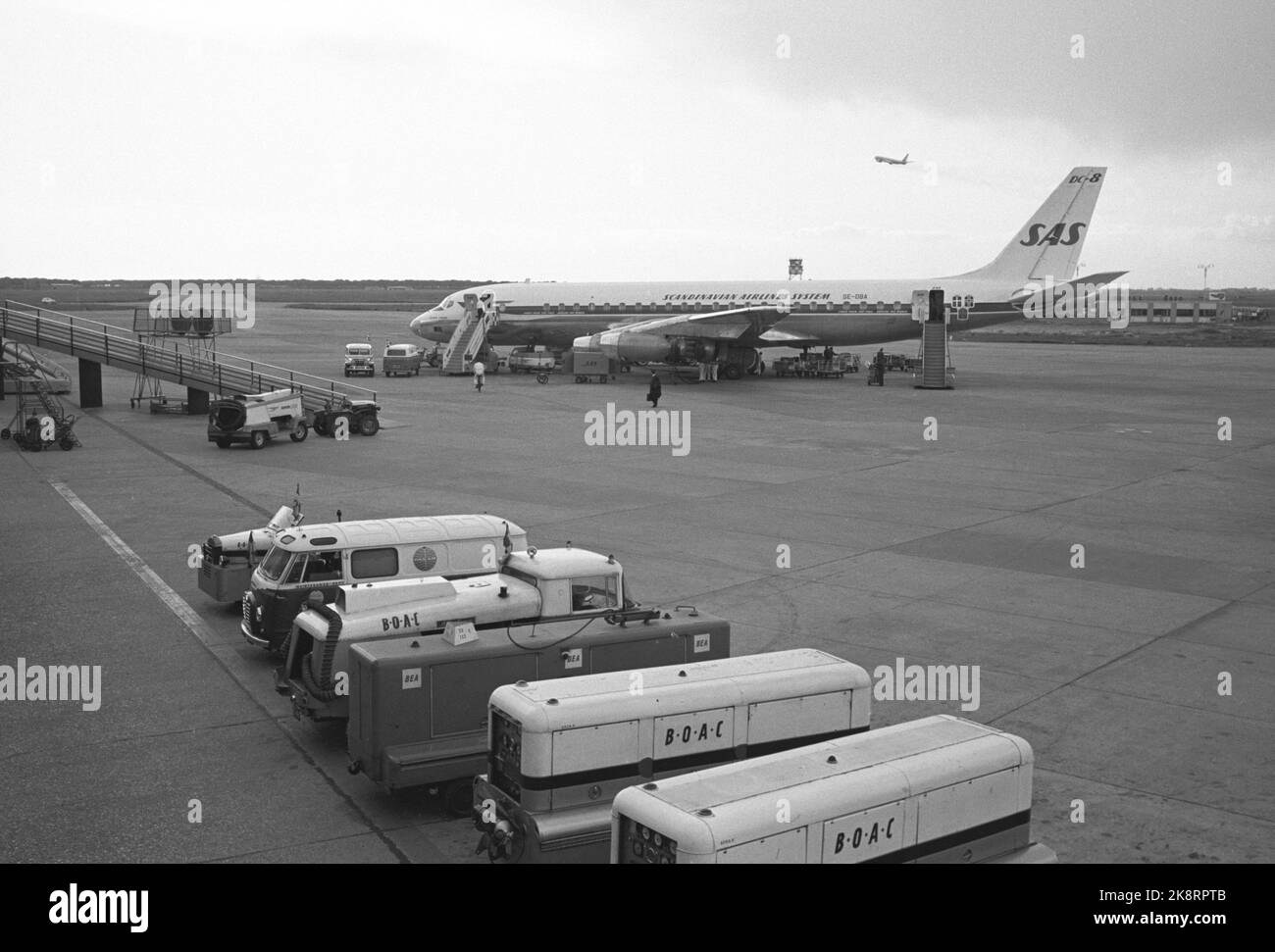 Bangkok June 5, 1965, Thailand. For 5 years, the airline SAS has built up Thai Airways International Ltd (Thai International) in Thailand, for mutual joy and benefit. The company has three caravels and about 700 employees of which 37 Scandinavians. Here from Bangkok airport. Photo: Sverre A. Børretzen / Current / NTB Stock Photo
