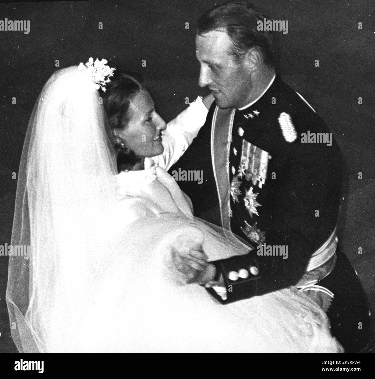 Oslo 19680829 Royal Norwegian Wedding Crown Prince Harald offers his