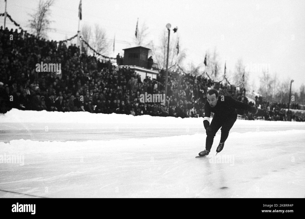 Fast runs sverre farstad in action photo Black and White Stock Photos