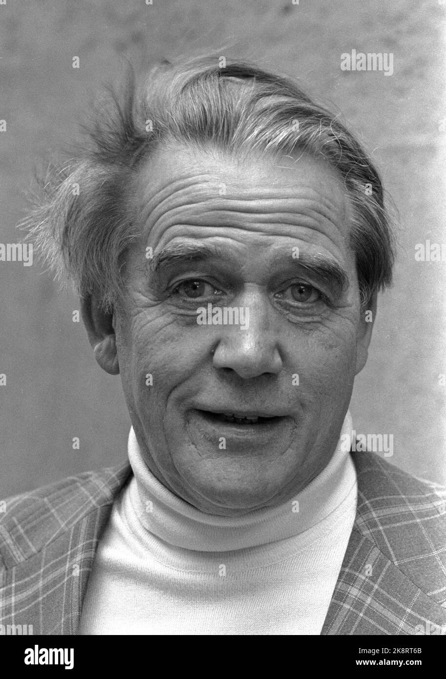 Oslo 19770907 Author and theater critic Odd Eidem. Portrait. Photo: Oddvar Walle Jensen / NTB / NTB Stock Photo