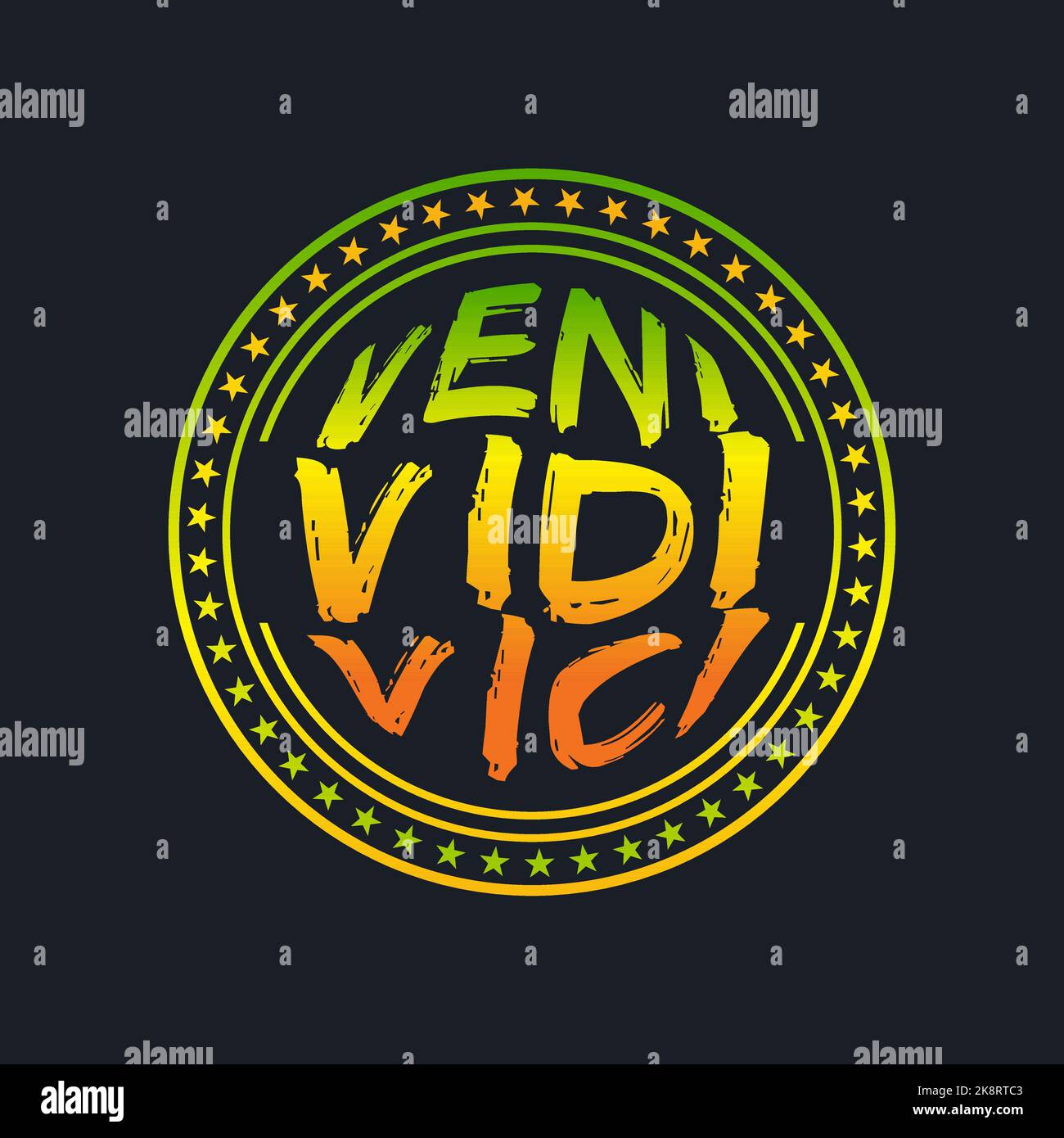 Latin quote Veni, vidi, vici on stone background, 3d illustration -  meaning I came, I saw, I conquered Stock Illustration