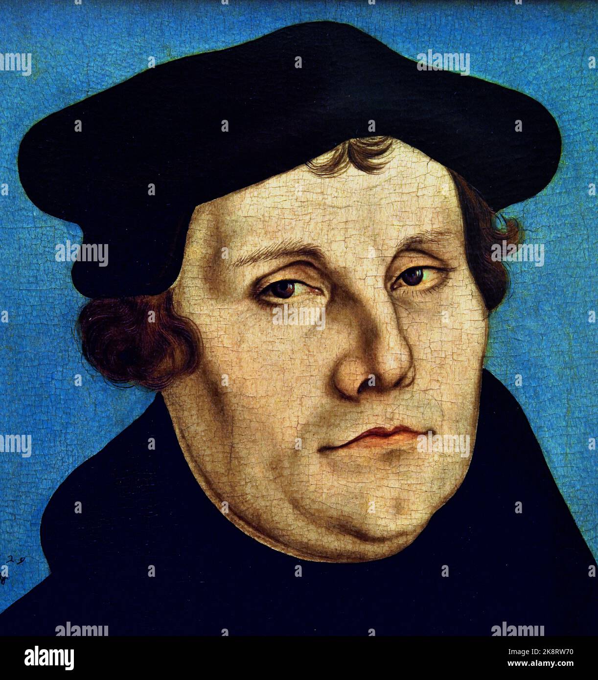 Martin Luther 1529, workshop of Lucas Cranach the Elder  (1472–1553) Lucas Cranach , Lutherstadt, Wittenberg, German,  painter, drawer, printmaker and court painter, Germany. Stock Photo