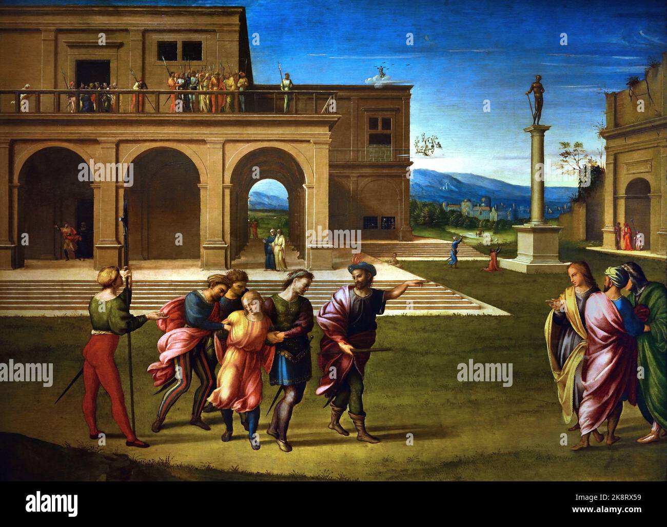 Joseph being taken to prison 1515 Francesco Granacci 1469 –1543 Italian painter of the Renaissance. Villamagna di Volterra ( he trained in Florence in the studio of Domenico Ghirlandaio ) Stock Photo