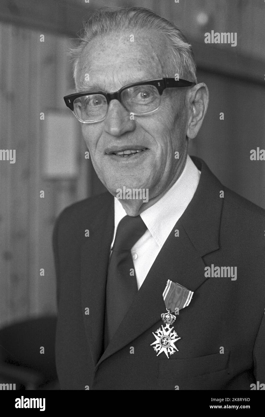 Oslo 19780818 author and ski historian Jakob Vaage, knight of the first