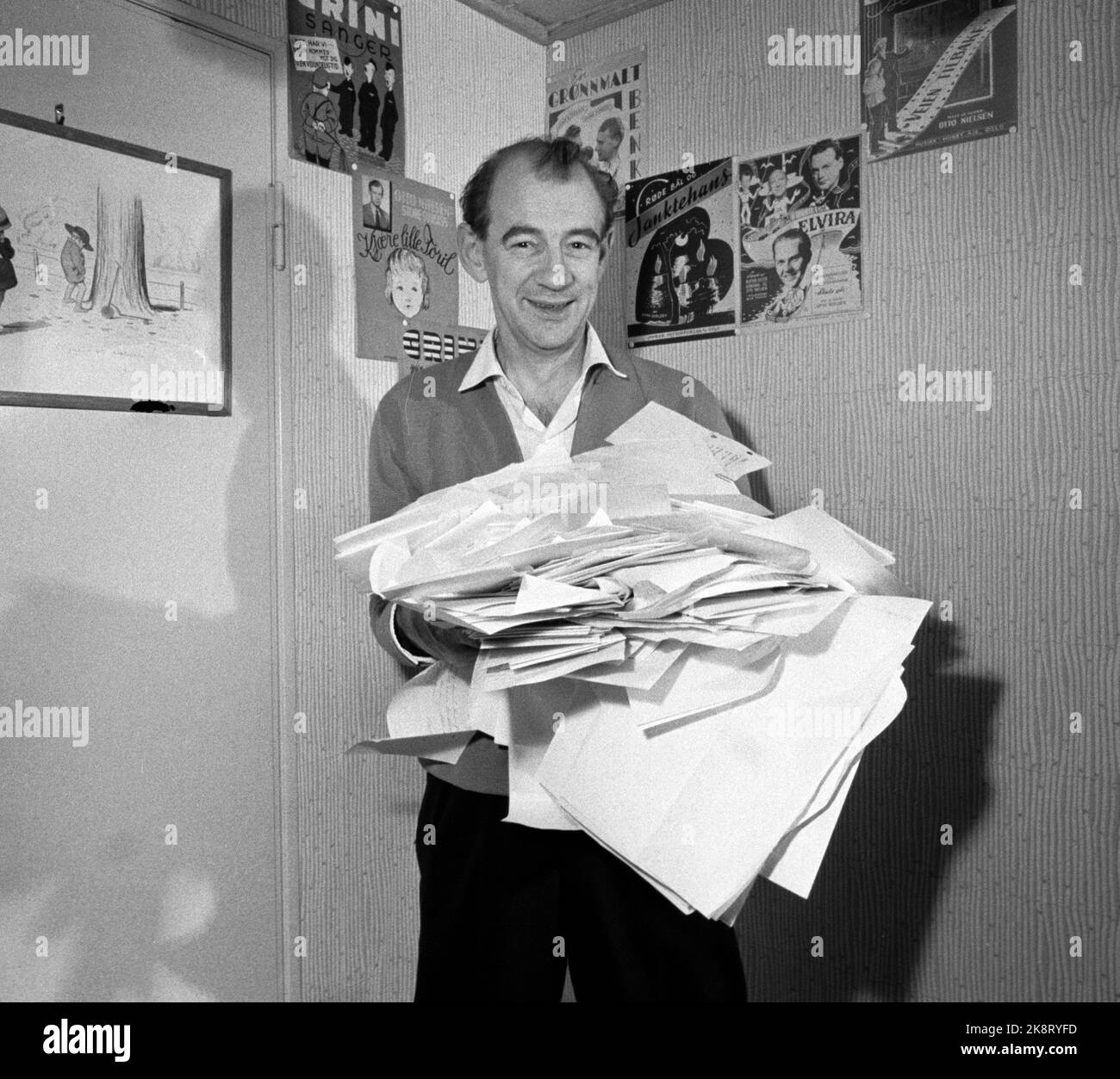 Oslo november 1961 interview situation with otto nielsen hires stock