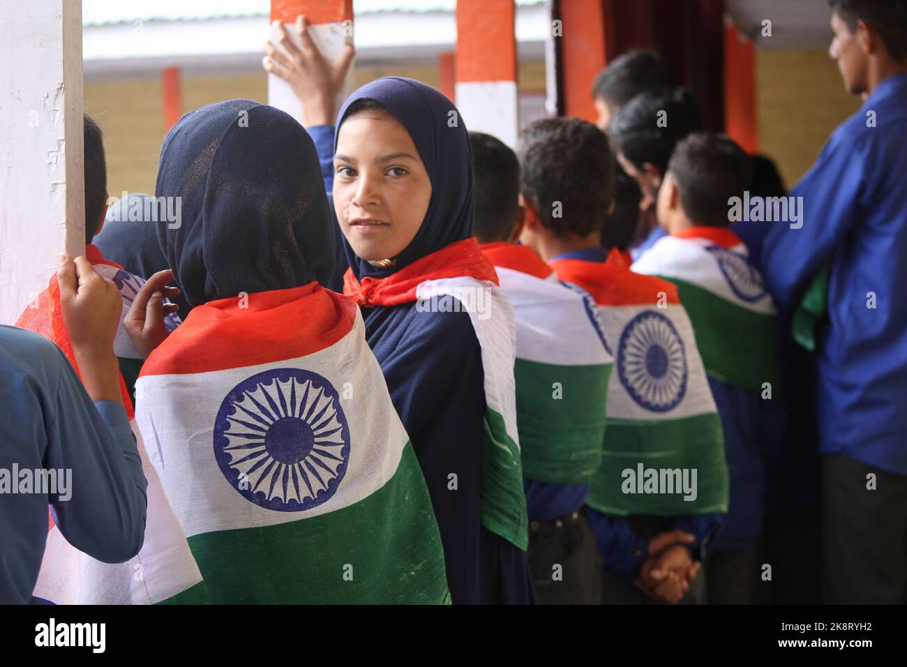 Indian flag children hi-res stock photography and images - Alamy