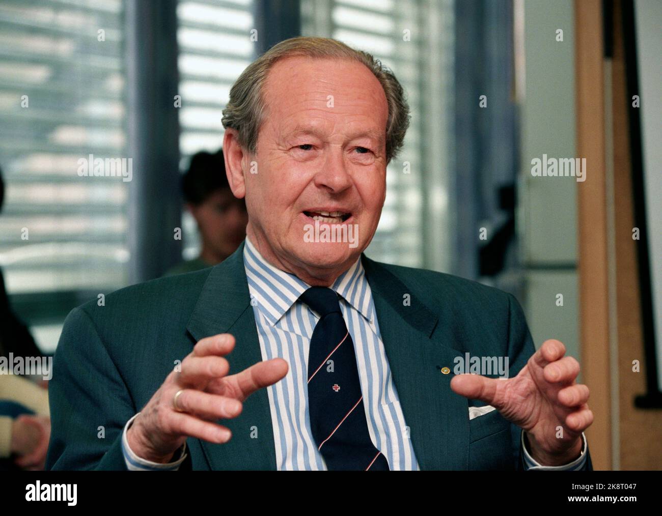 Red Cross Interview Oslo 19950426 President of the Red Cross Bjørn Egge. Interview ...
