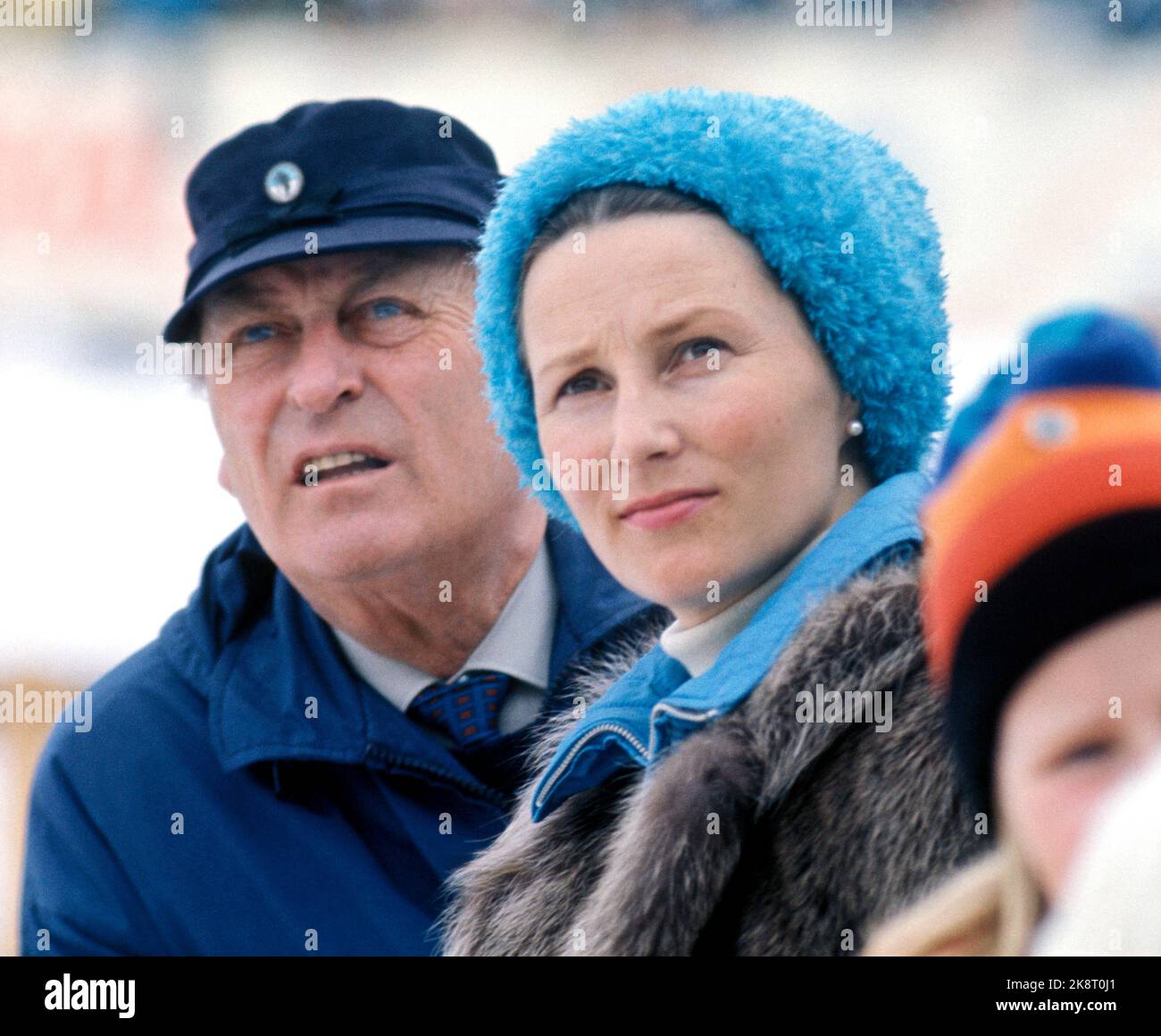 Crown princess sonja photographed with king olav in holmenkollen hi-res ...