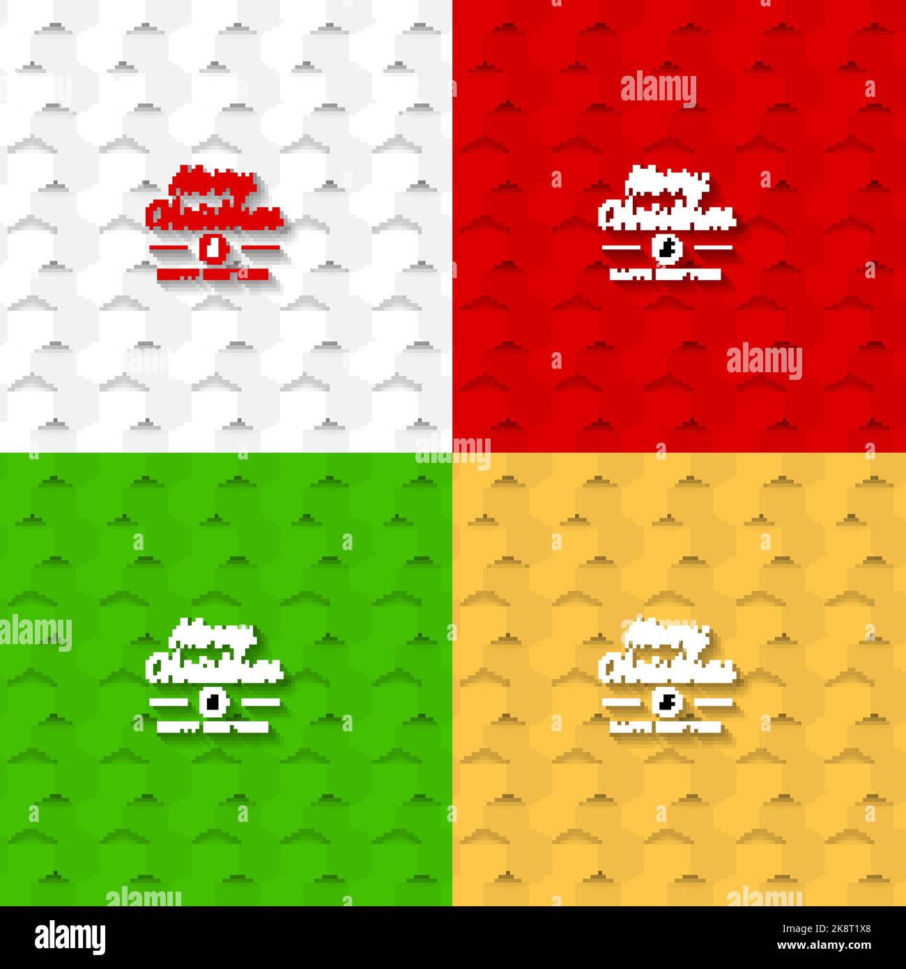 Merry Christmas background. Creative hexagonal pattern. Vector illustration Stock Vector