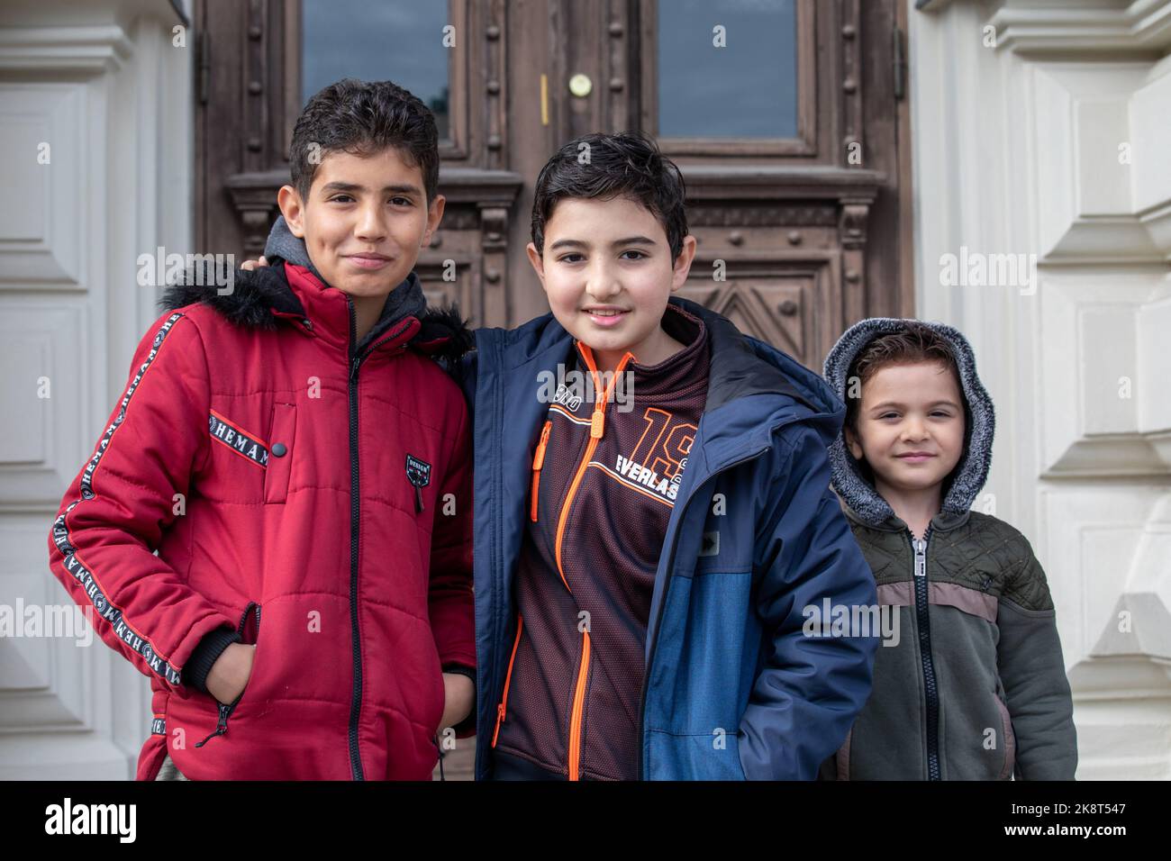 Boys posing on street hi-res stock photography and images - Alamy