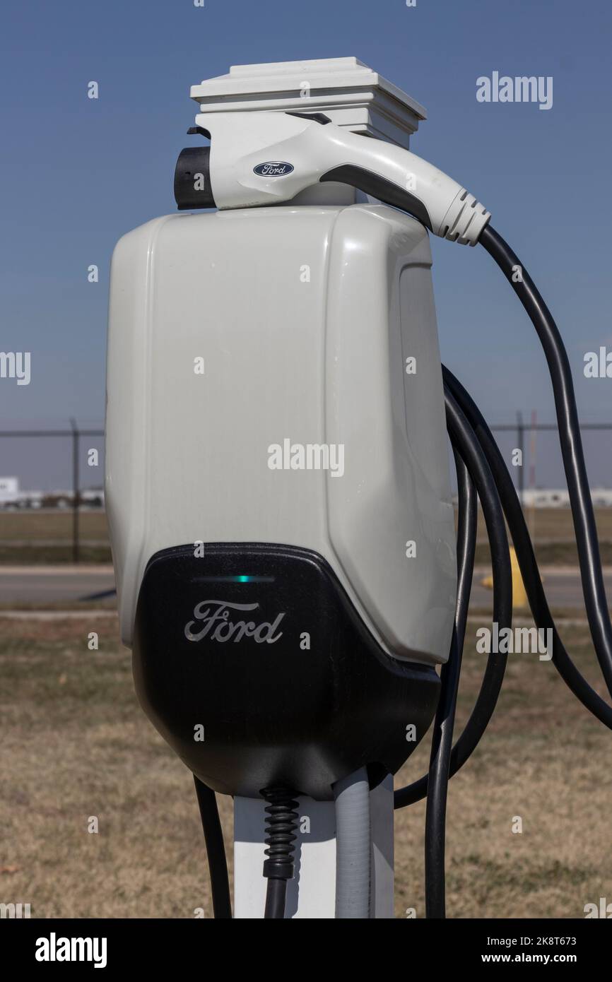 Vandalia Circa October 2022 Ford Electric charging station for the