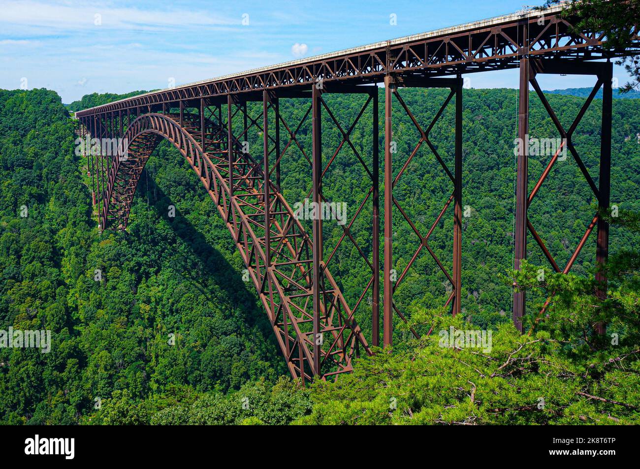 A beautiful view of the New River Bridge in West Virginia, United