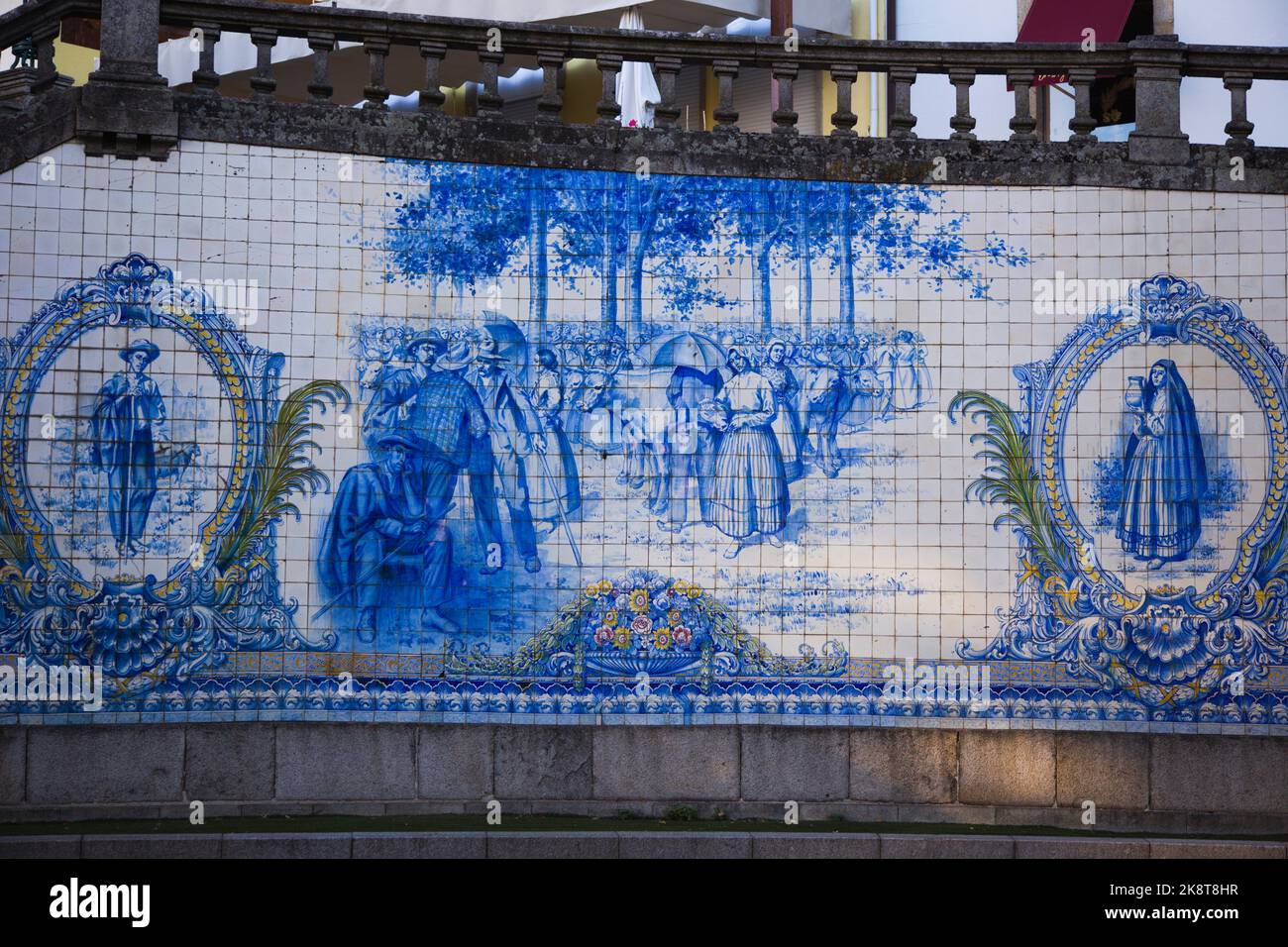 Portugal, Viseu, azulejo, ceramic tile image, Stock Photo