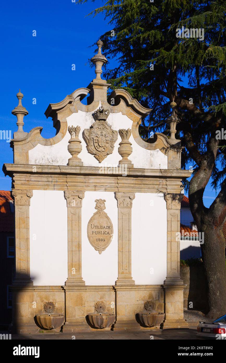 Portugal, Viseu, fountain, Stock Photo