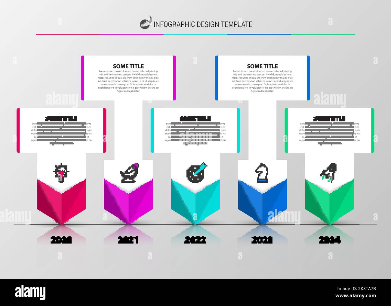 Infographic design template. Timeline concept with 5 steps. Can be used ...