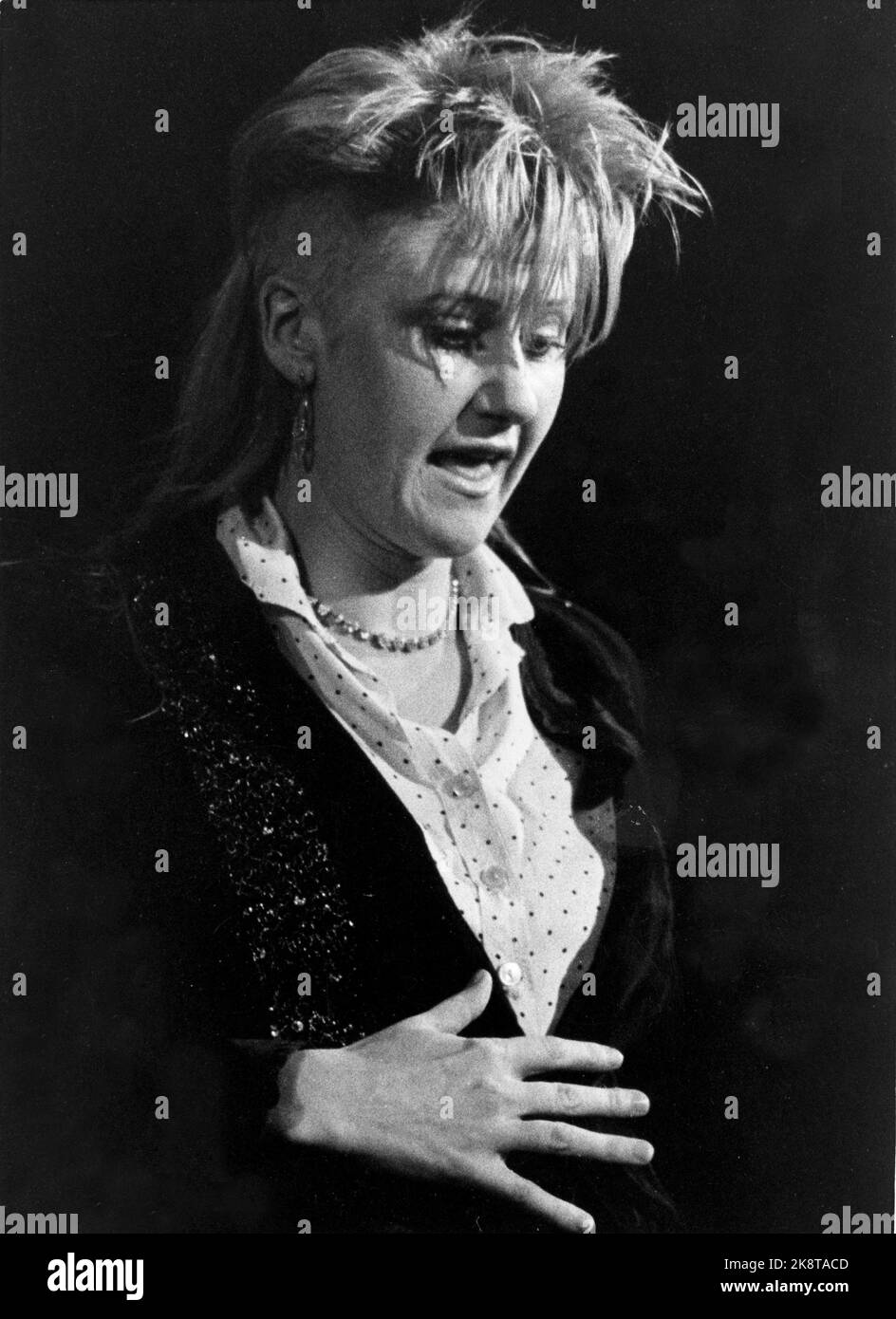 Oslo 19850105: Spellemann Prize 1984. Anne Grete Preus I Can Can Under the Spellemann Prize. Photo: Inge Gjellesvik NTB / NTB Stock Photo