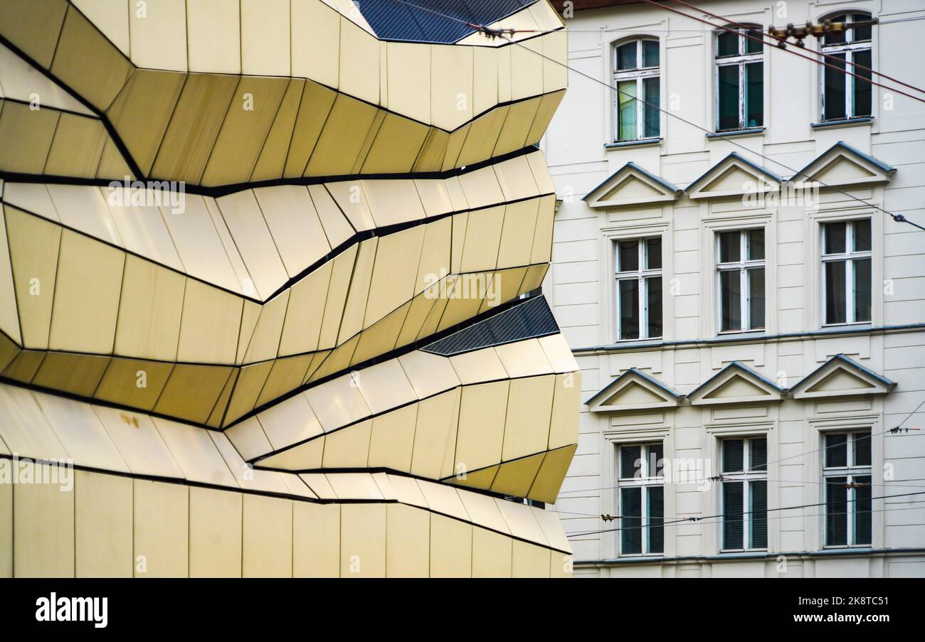 Modern and old architecture in the old part of Poznan, Poland Stock Photo