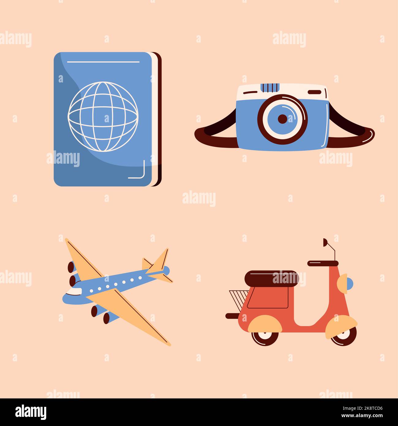 Camera photographic set travel Stock Vector Images - Alamy