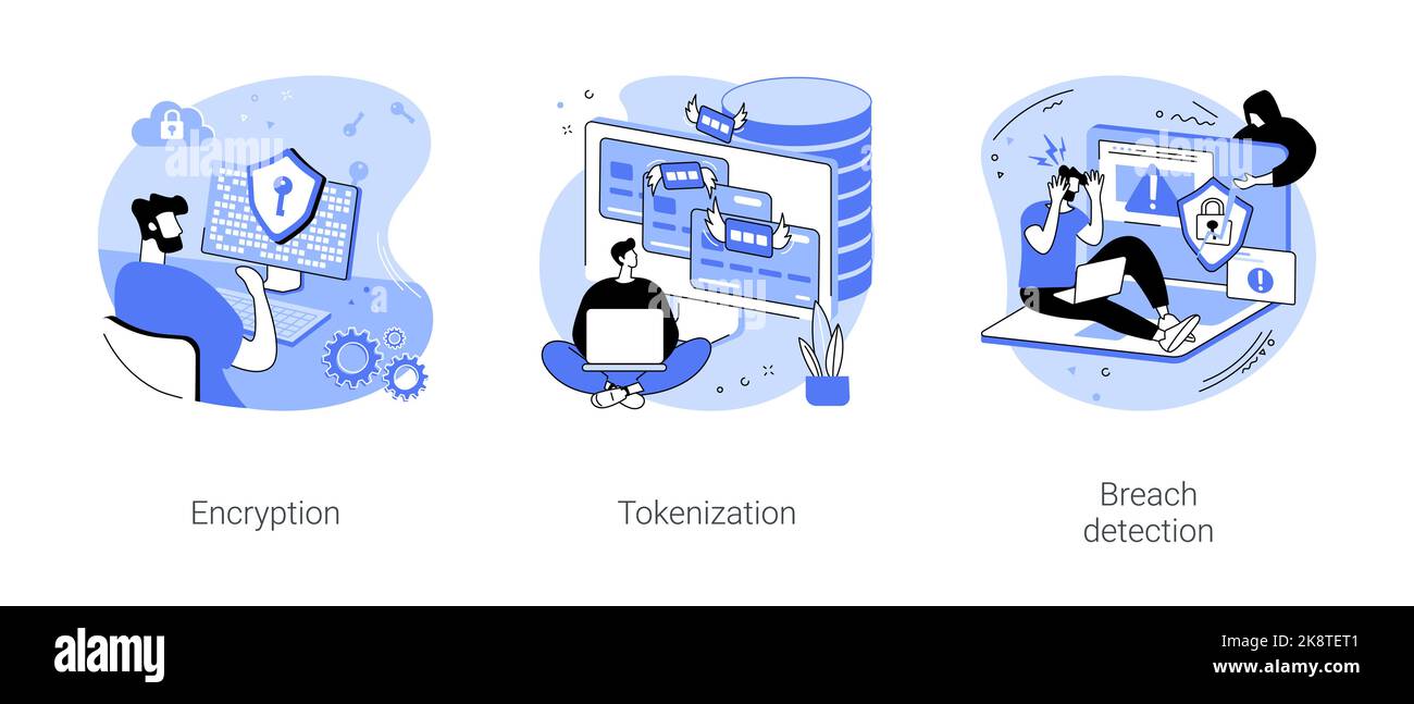 Data privacy isolated cartoon vector illustrations se Stock Vector