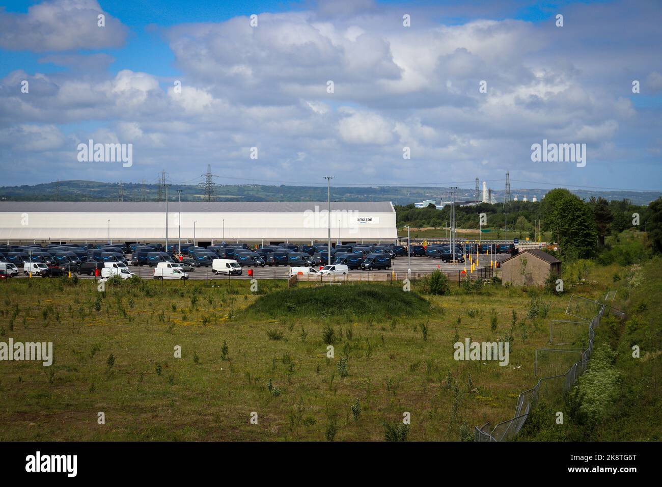Amazon delivery and distribution centre hub, Deeside, UK Stock Photo
