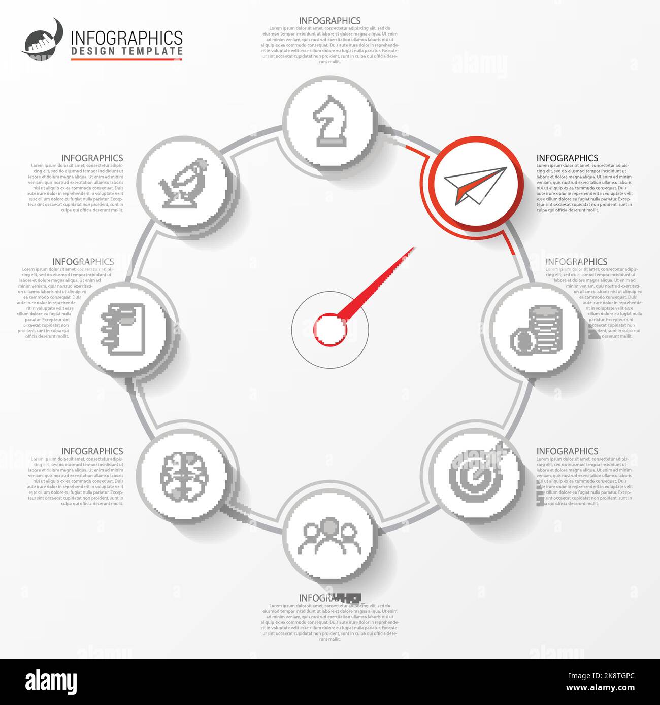 Infographic design template. Creative concept with 8 steps. Can be used ...